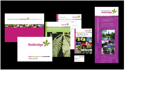 London Borough of Redbridge corporate identity, style guide and launch applications