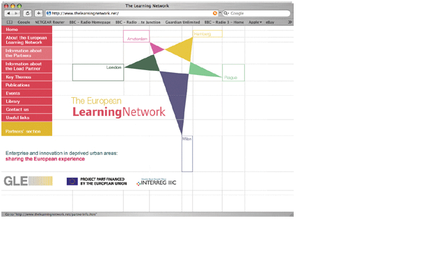 Web design for the European Learning Network